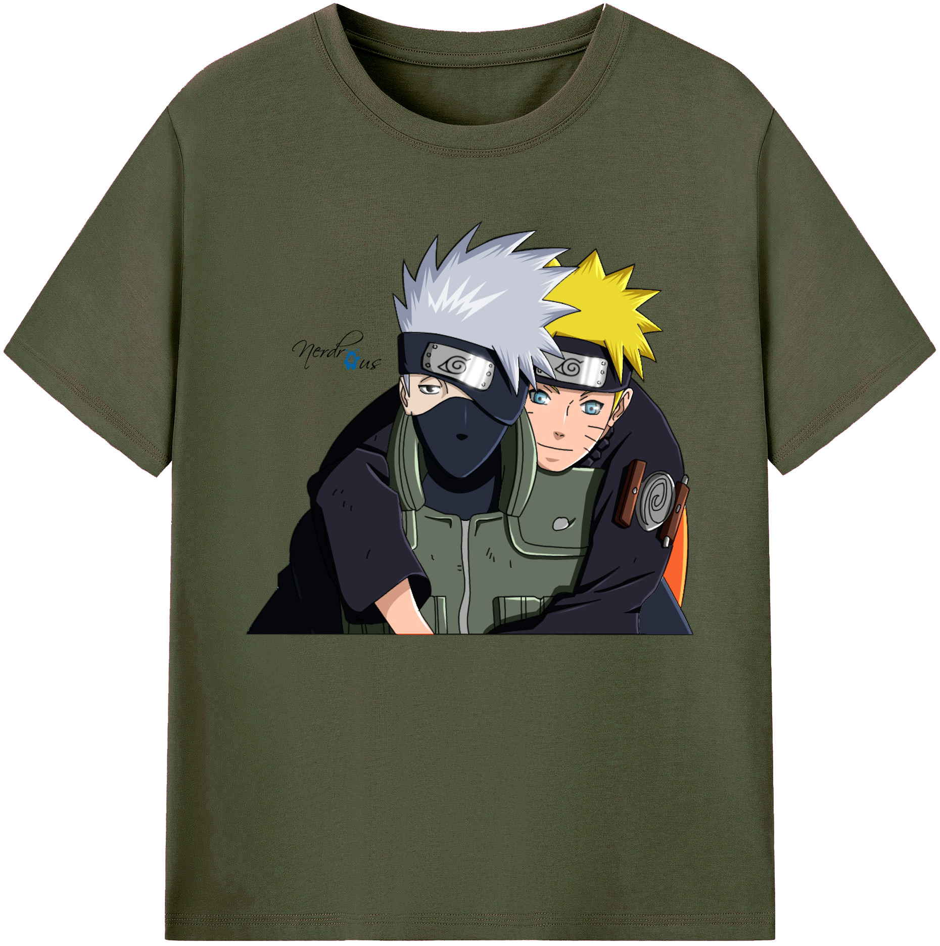 （画像用） NARUTO -ナルト- はたけ カカシ Hatake Kakashi 綿100％ メンズ半袖Tシャツ｜肌触りやわらか＆通気性